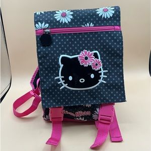 A Black And Pink Vintage Sanrio 2007 Hello Kitty Medium Size Backpack